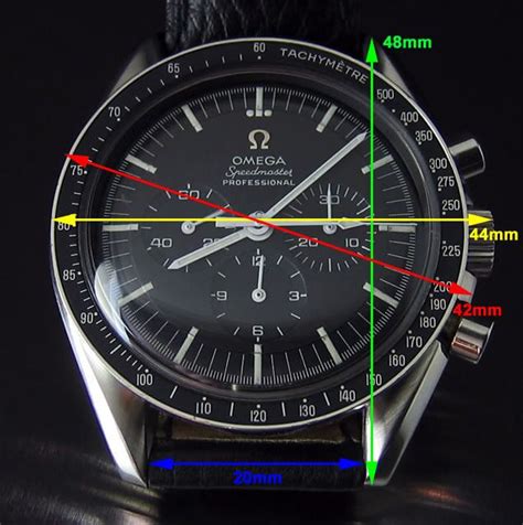 omega speedmaster case diameter|Omega Speedmaster bezel dimensions.